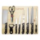 UTENCILIOS DE CUCHILLOS CON TABLA PARA PICAR