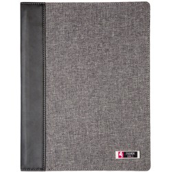 Carpeta de cuero y lino que incluye una placa Stylus I
