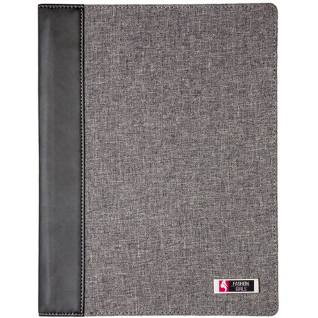 Carpeta de cuero y lino que incluye una placa Stylus I